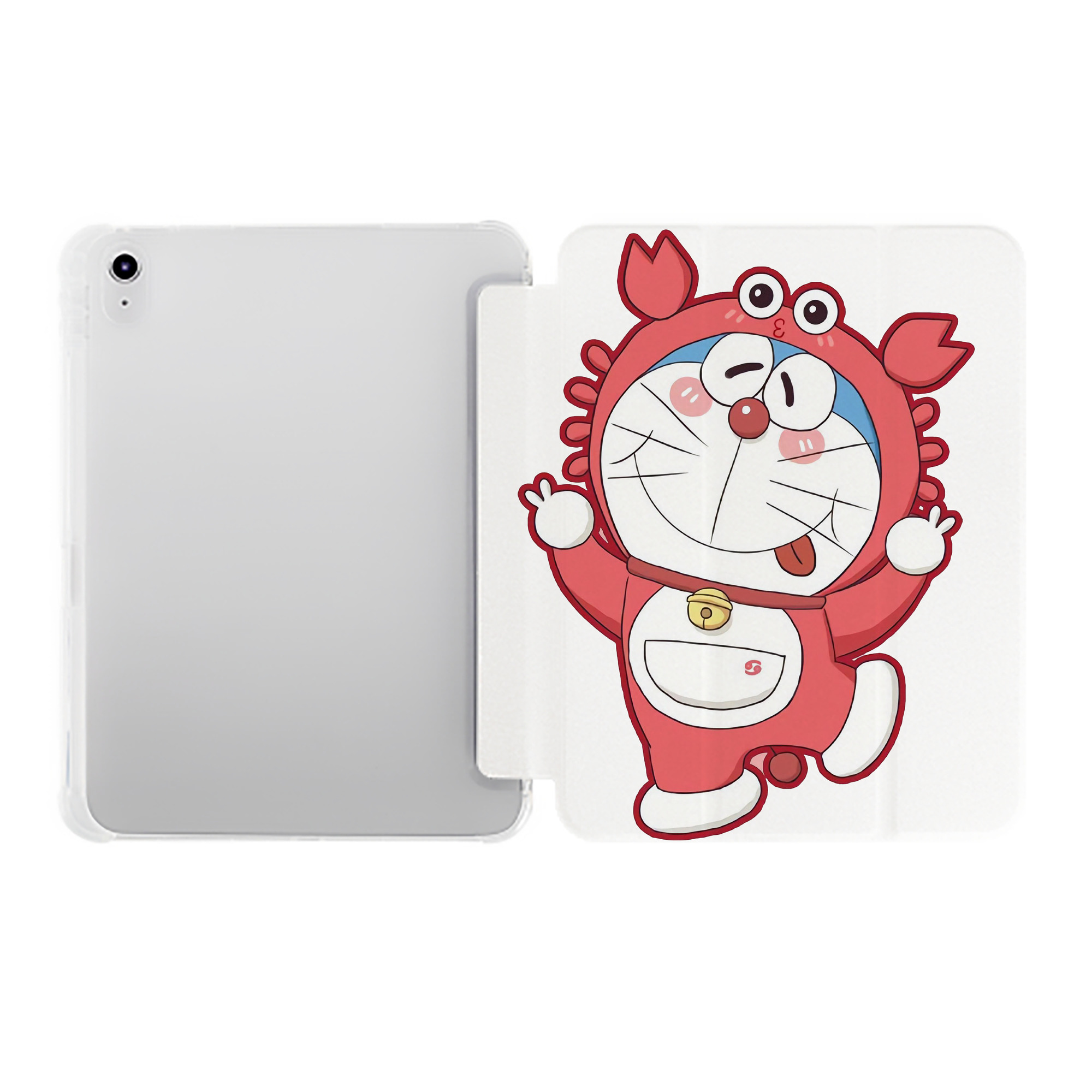 （画像用） ドラえもん Doraemon IPad ケース ペン収納付き 三つ折りスタンド PUレザー×シリコン 対応機種9.5/10.5/10.9インチ